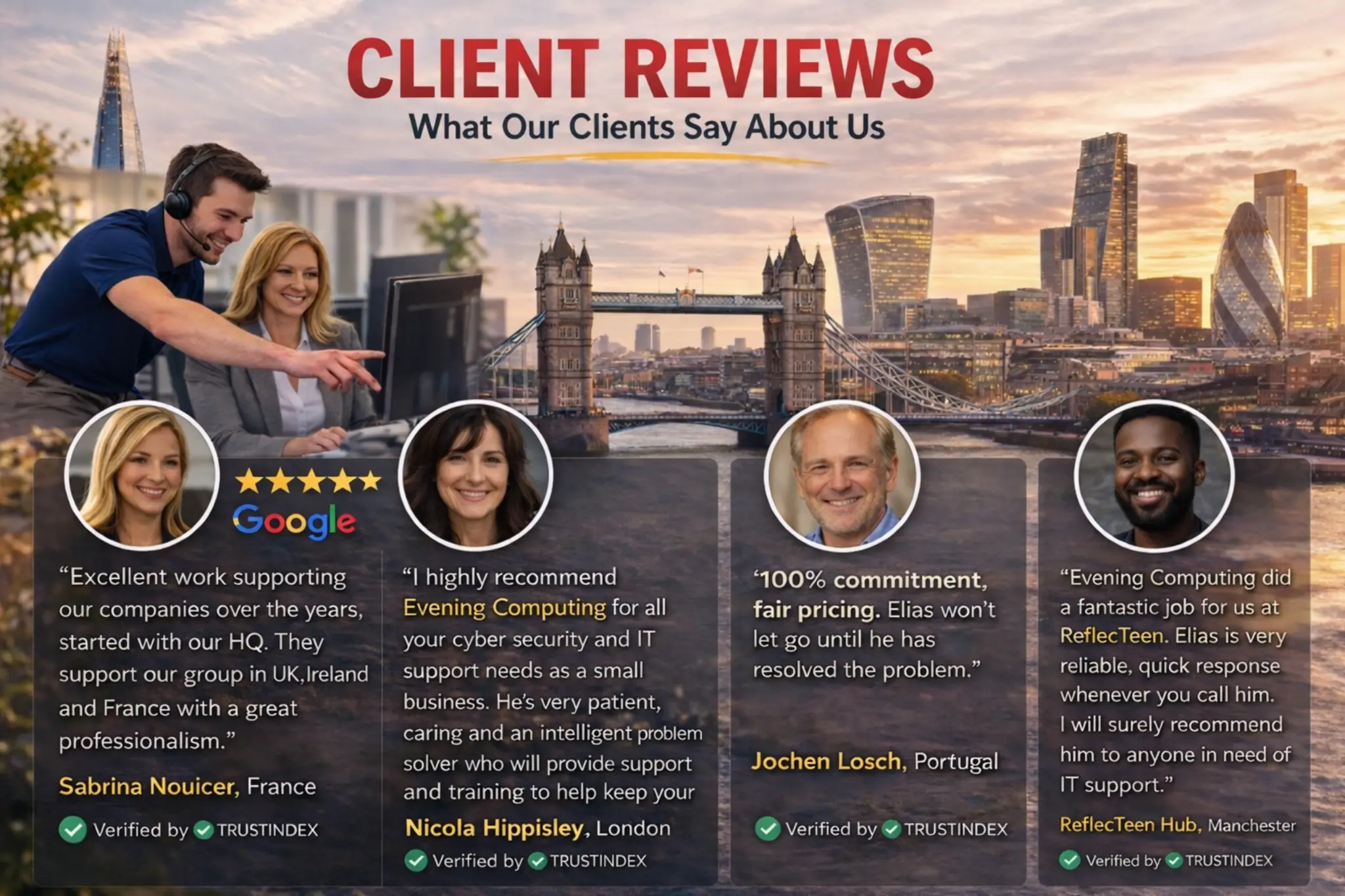 client reviews for IT Support in London