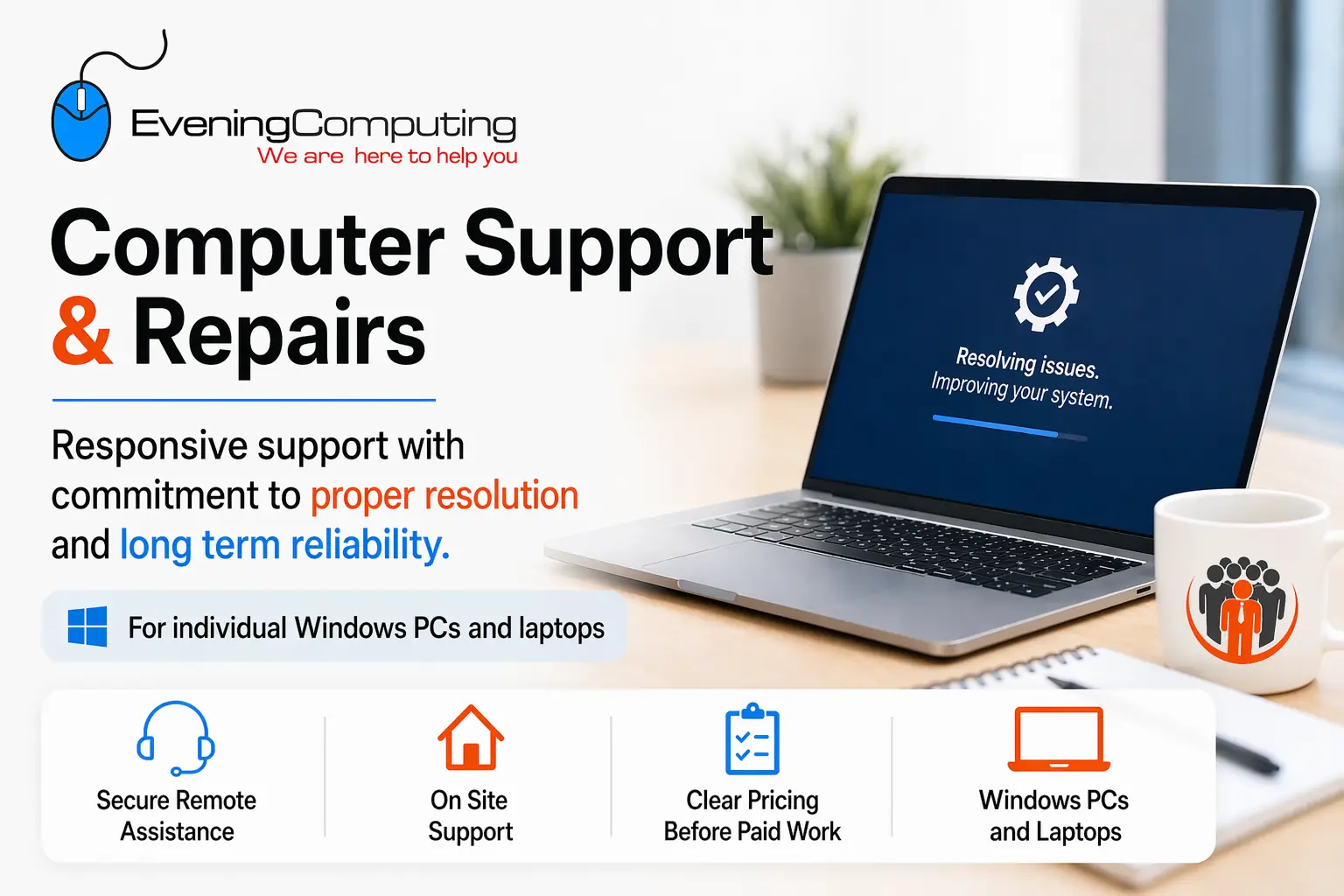 Evening Computing computer support repairs