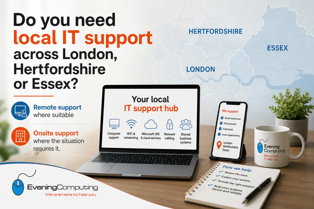 This image represents some of the services we offer with a highlight to services on London, Herfordshire and Essex if the customers need onsite support.